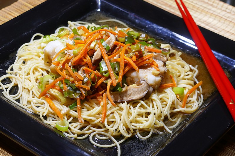 Cod Chinois over Chinese Noodles. / Photo by Linda Gassenheimer/TNS