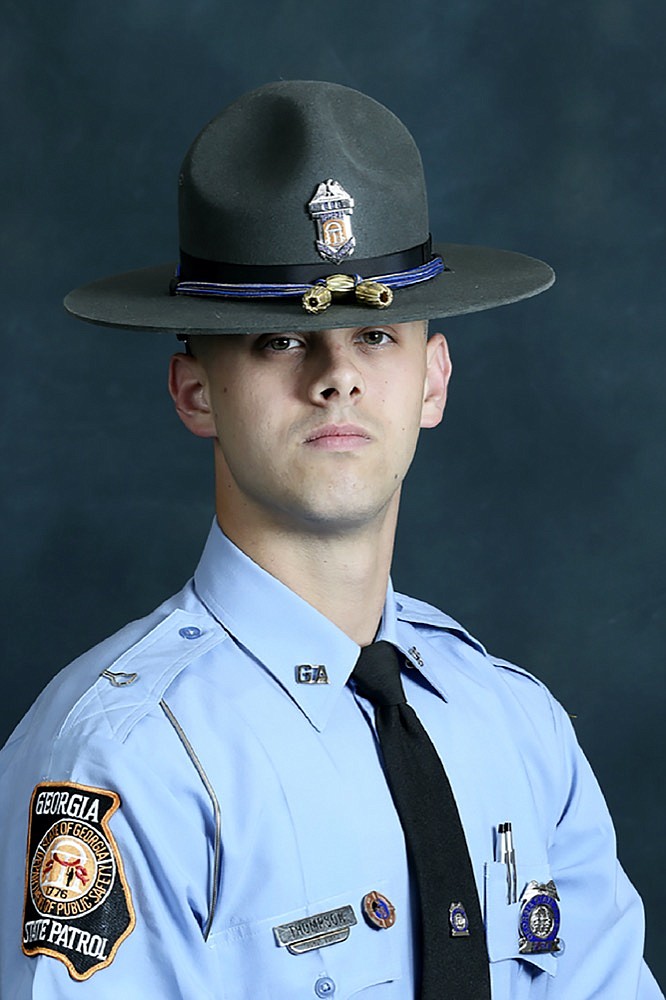 FILE - In this undated photo provided by the Georgia Department of Public Safety, state trooper Jacob Gordon Thompson is seen in an official portrait. Thompson was charged with murder and aggravated assault a week after he fatally shot motorist Julian Lewis during an attempted traffic stop Aug. 7, 2020. (Georgia Department of Public Safety via AP, File)


