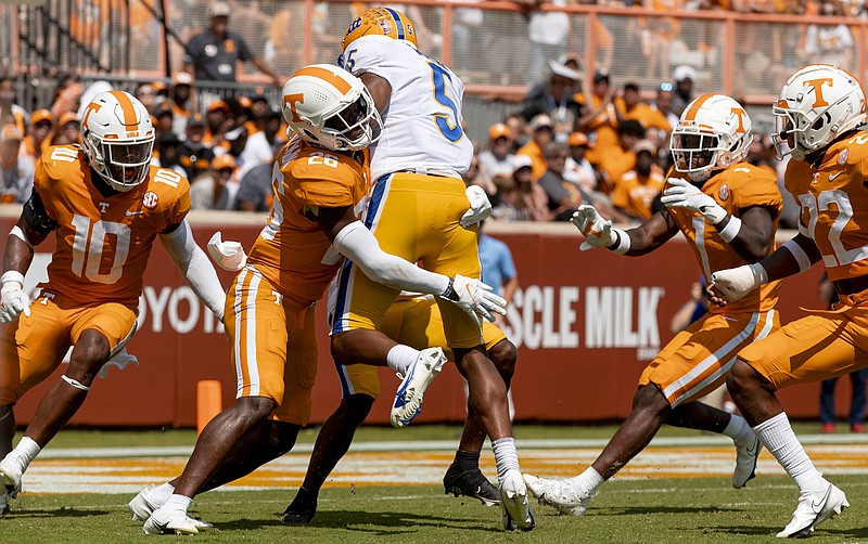 Tennessee Athletics photo by Andrew Ferguson / Tennessee fifth-year senior defensive back Theo Jackson already has 22 tackles and 4.5 tackles for loss through the first two games.