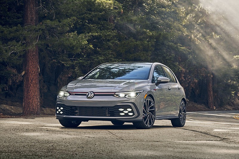 This photo provided by Volkswagen of America shows the 2022 Volkswagen Golf GTI, the newest version of Volkswagen's hatchback. (Volkswagen of America via AP)
