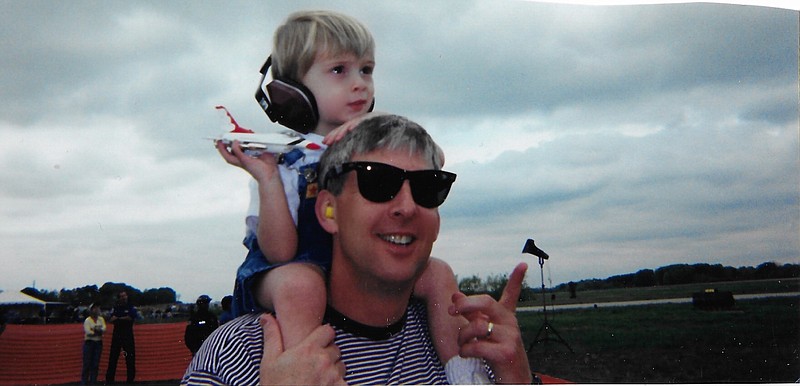 Michael Brown, shown here as a youngster in 2003, used to attend the Chattanooga Air Show with his father, Mike Brown. Contributed photo by Debbie Brown