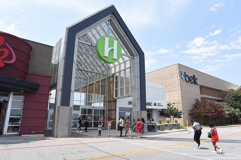 Staff File Photo by Matt Hamilton / Visitors enter the Hamilton Place mall earlier this summer. Mall owner CBL Properties says business is rebounding.