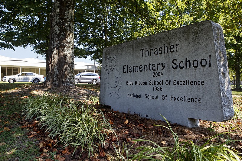 Staff photo by C.B. Schmelter / Thrasher Elementary School, located at 1301 James Boulevard, is seen on Monday, July 29, 2019, in Signal Mountain, Tenn.