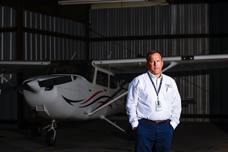 Staff photo by Troy Stolt / Taylor Newman, president of Crystal Air, has opened a flight school at Collegedale Municipal Airport.
