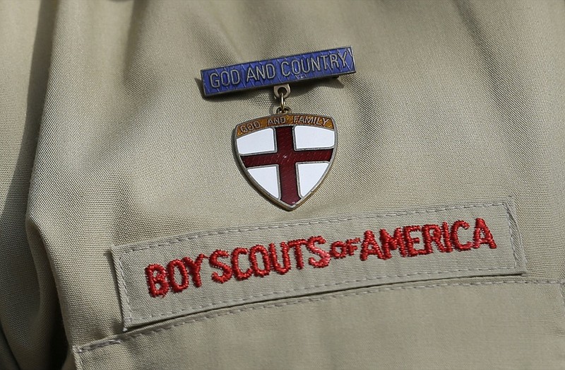 FILE - This Feb. 4, 2013 file photo shows a close up of a Boy Scout uniform in Irving, Texas. (AP Photo/Tony Gutierrez, File)


