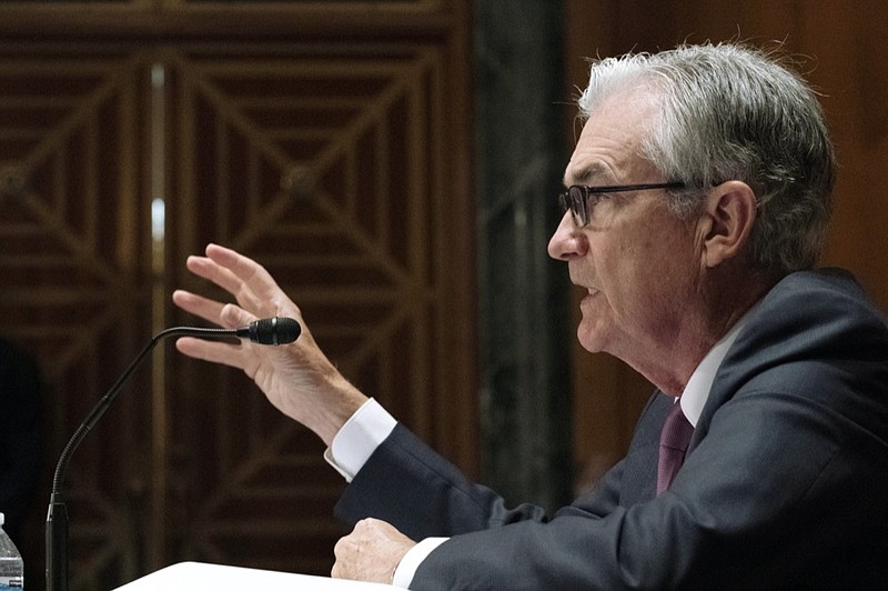 FILE - In this Thursday, July 15, 2021, file photo, Federal Reserve Board Chair Jerome Powell testifies before a Senate Banking, Housing, and Urban Affairs hearing to examine the Semiannual Monetary Policy Report to Congress, on Capitol Hill in Washington. (AP Photo/Jose Luis Magana, File)


