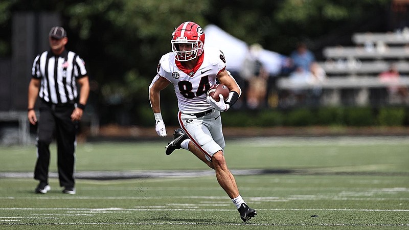 Georgia photo by Tony Walsh / Georgia redshirt freshman receiver and former North Murray standout Ladd McConkey had two touchdowns Saturday as No. 2 Georgia humiliated Vanderbilt 62-0 in Nashville.