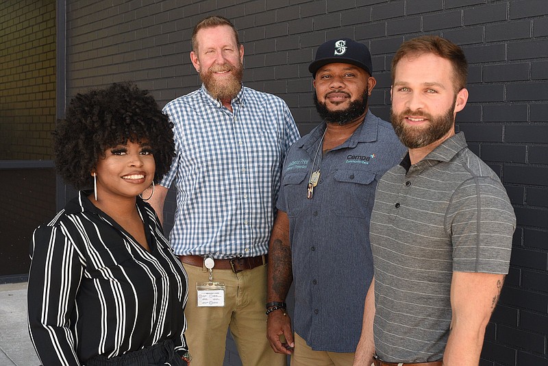 Staff Photo by Matt Hamilton / From left, Caylor Johnson, Robert Cornelius, LaDarius Price and Cory Howard at Cempa Community Care on Thursday, August 26, 2021. 