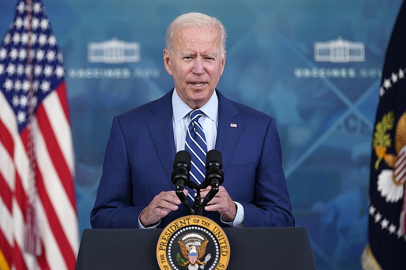 President Joe Biden delivers remarks on COVID-19 during an event in the South Court Auditorium on the White House campus, Monday, Sept. 27, 2021, in Washington. "Biden can definitely float his way back up. Clawing his way up might be a different story," writes The New York Times opinion columnist Ross Douthat. (AP Photo/Evan Vucci)