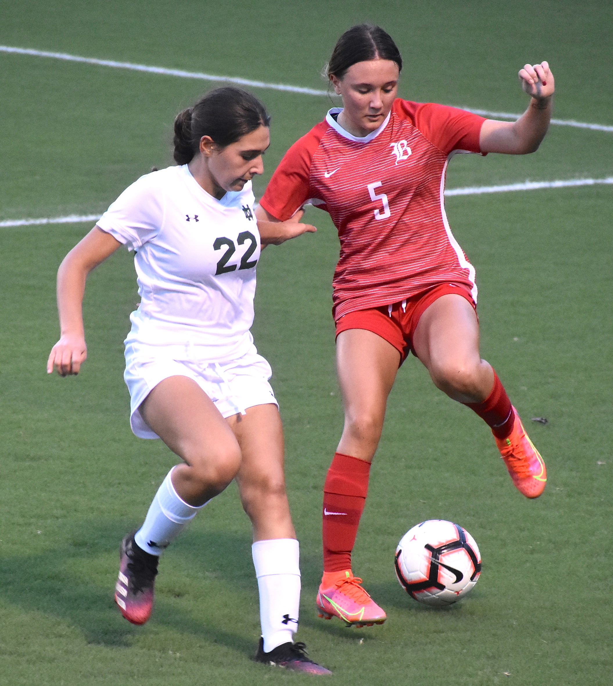 Staff photo by Patrick MacCoon / Baylor's Elizabeth Stophel has been a dangerous attacker for the Lady Red Raiders as a sophomore forward.