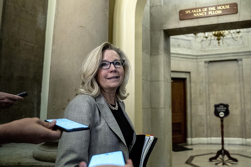 Photo by Stefani Reynolds/The New York Times / Rep. Liz Cheney, R-Wyoming, at the U.S. Capitol on July 22, 2021. Cheney has vocally opposed former President Donald Trump, who has pushed his party to remove her from office.