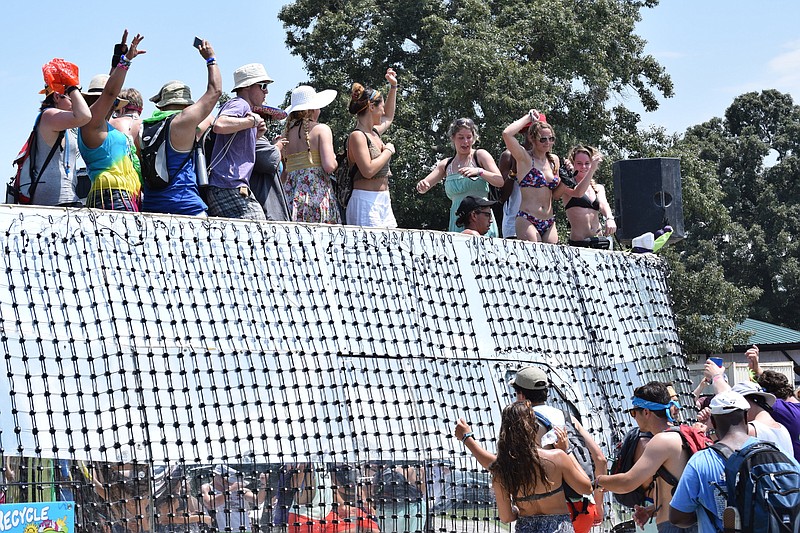 Photo by Barry Courter/ Festival goers find plenty of reasons to dance at Bonnaroo in 2015. Writer Barry Courter has been attending the music festival since 2007.