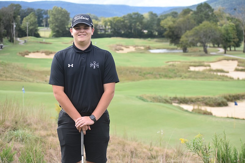 Staff photo by Patrick MacCoon / South Pittsburg's Austin Jackson will be the first golfer in school history to compete at state when he tees off in the TSSAA Class A tournament, which will be held Thursday and Friday in Sevierville.