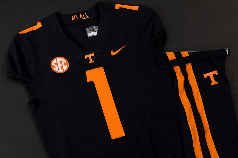 Tennessee Athletics photo / Tennessee on Wednesday unveiled a black alternate uniform the Volunteers are expected to wear for Saturday afternoon's home game against South Carolina.
