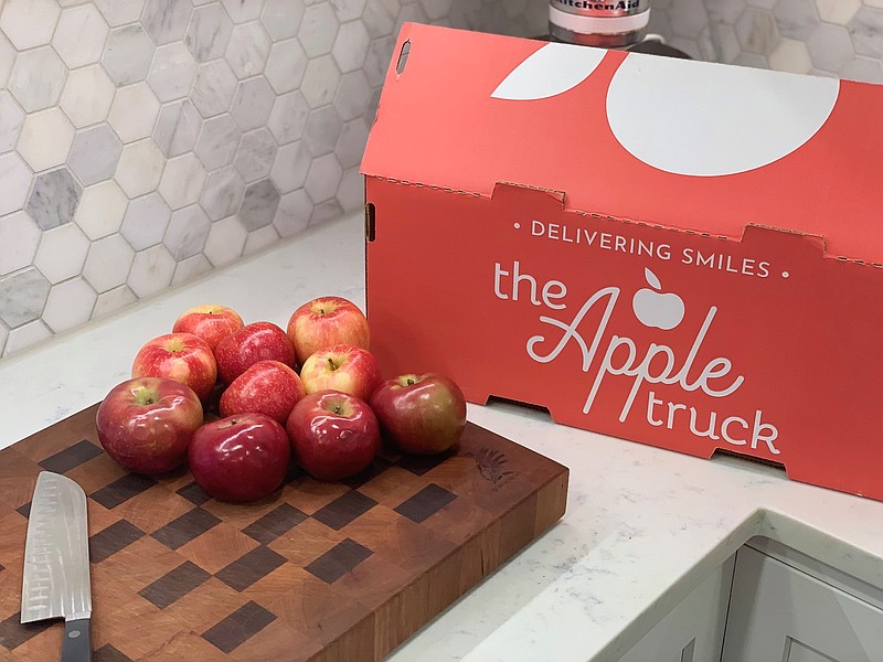 Contributed Photo from The Apple Truck / The Apple Truck sells 20-pound, half-bushel boxes of Michigan-grown apples. Half of the varieties are sweet, and half are tart. Half-gallons of Honeycrisp apple cider also are available.