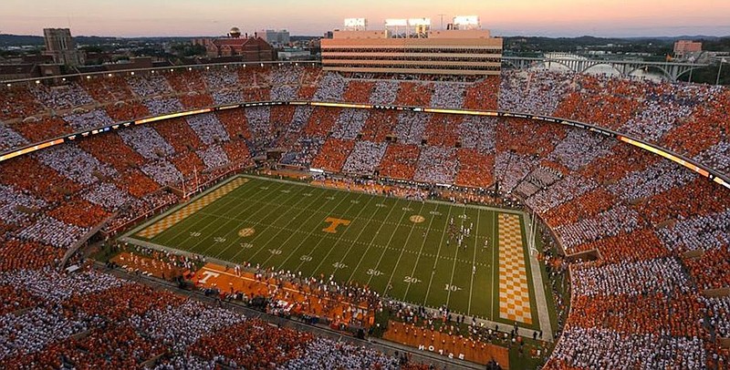 Tennessee Athletics photo / Tennessee's game against No. 13 Ole Miss this Saturday night is sold out at what will be a checkered Neyland Stadium. This will be the first sellout for the Vols since a 2017 loss to Georgia.