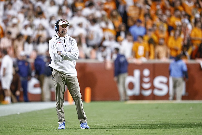 AP photo by Wade Payne / Ole Miss football coach Lane Kiffin was a winner Saturday night as he returned to Tennessee as a head coach for the first time since his lone season in Knoxville in 2009.
