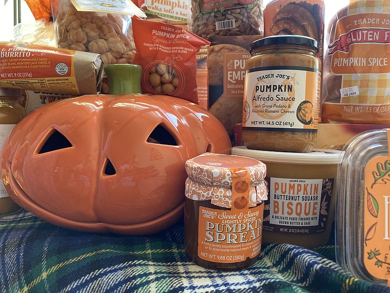 An assortment of pumpkin-flavored foods from Trader Joe's. / Photo by Chris Borrelli/Chicago Tribune/TNS