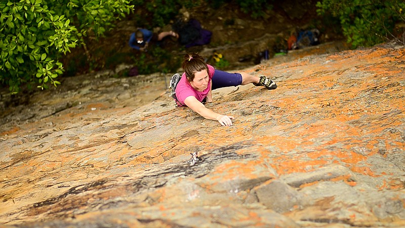 Photo by Adam Johnson / Climbers at Denny Cove.