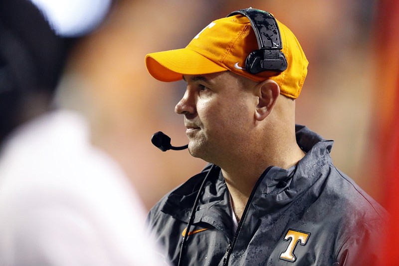 AP photo by Wade Payne / Former Tennessee Volunteers football coach Jeremy Pruitt has threatened to file a lawsuit that claims widespread rules violations throughout the athletic department during his time in Knoxville.