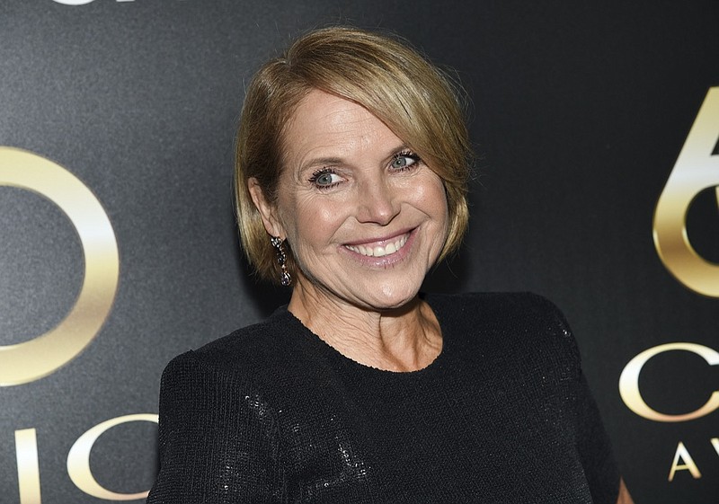 FILE - In this Wednesday, Sept. 25, 2019 file photo, Television journalist Katie Couric attends the 60th annual Clio Awards at The Manhattan Center in New York. Couric has a new book "Going There" out on Oct. 26. (Photo by Evan Agostini/Invision/AP, File)