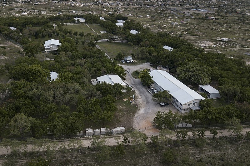 An aerial view of Christian Aid Ministries headquarters in Titanyen, Haiti, Thursday, Oct. 21, 2021. (AP Photo/Matias Delacroix)

