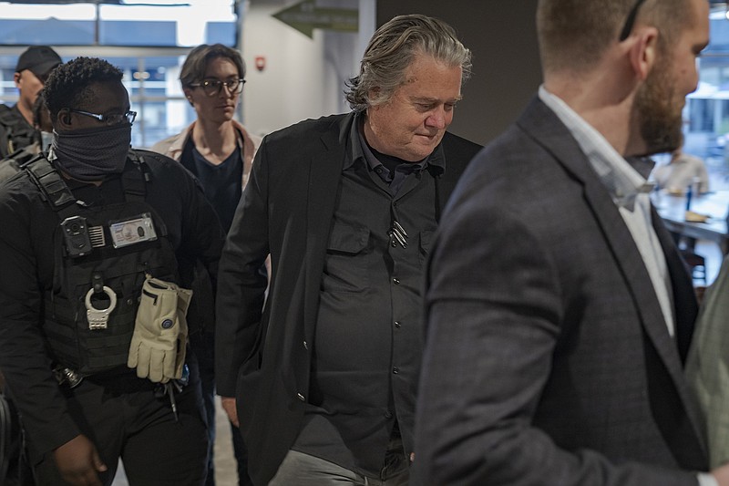 Photo by Carlos Bernate of The New York Times / The U.S. House voted on Thursday, Oct. 21, to find Steve Bannon, shown here after speaking at a rally in Richmond, Va., on Oct. 13, in criminal contempt of Congress for stonewalling the investigation into the Jan. 6 Capitol attack.