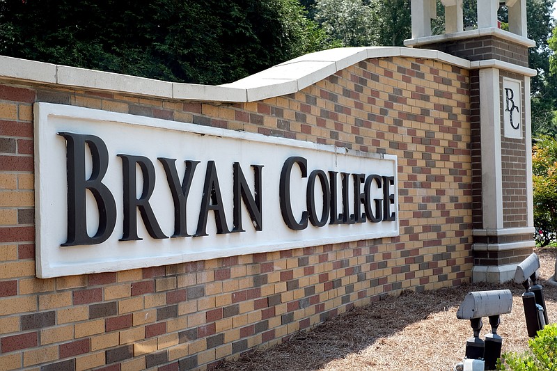 Staff photo by Wyatt Massey / The sign at the entrance of Bryan College in Dayton, Tenn., is pictured on July 21, 2021.