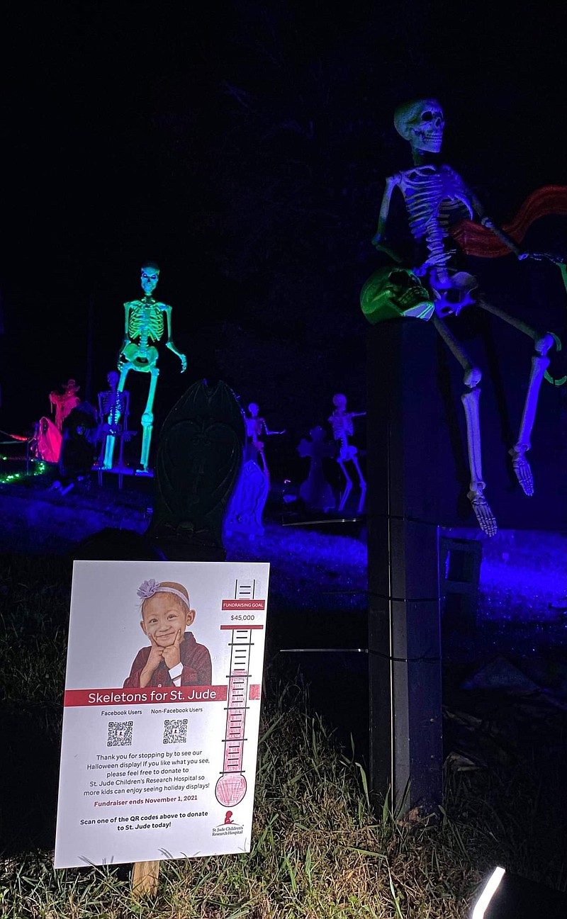 Contributed Photo / Adam Lingle of Chattanooga is among more than 300 homeowners nationwide taking part in a fundraising campaign called Skeletons for St. Jude.