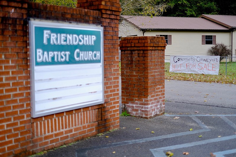 Staff photo by Waytt Massey / The sign for Friendship Baptist Church on Moses Road is pictured on Oct. 29, 2021. The church now meets at a location on Gadd Road.