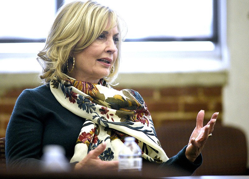 Staff file photo by Robin Rudd / Tennessee Rep. Patsy Hazlewood makes a comment in November 2019 as members of the Hamilton County Legislative Delegation spoke to the Times Free Press in Chattanooga.
