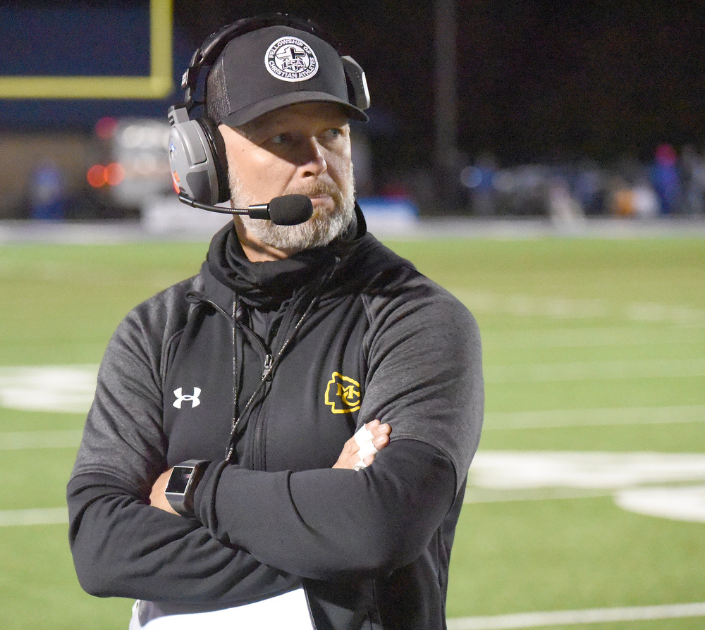 Staff file photo by Matt Hamilton / McMinn County football coach Bo Campbell's Cherokees (7-3) will host Oak Ridge (3-7) for the first round of the Class 5A playoffs on Friday.