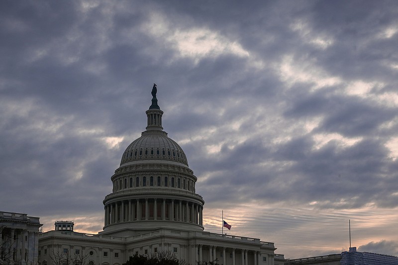 The Capitol is seen in Washington, Friday morning, Dec. 14, 2018, after Congress adjourned until next week as a partial government shutdown looms. Congressional leaders and the President Donald Trump appear to have moved farther apart in their demands, particularly over funding his proposed wall along the U.S.-Mexico border. (AP Photo/J. Scott Applewhite)