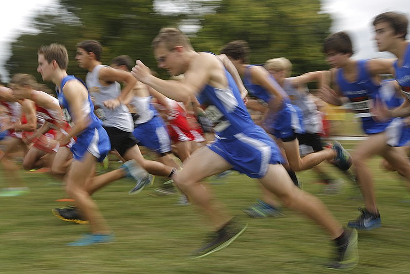 Staff file photo / High school country runners at Moccasin Bend