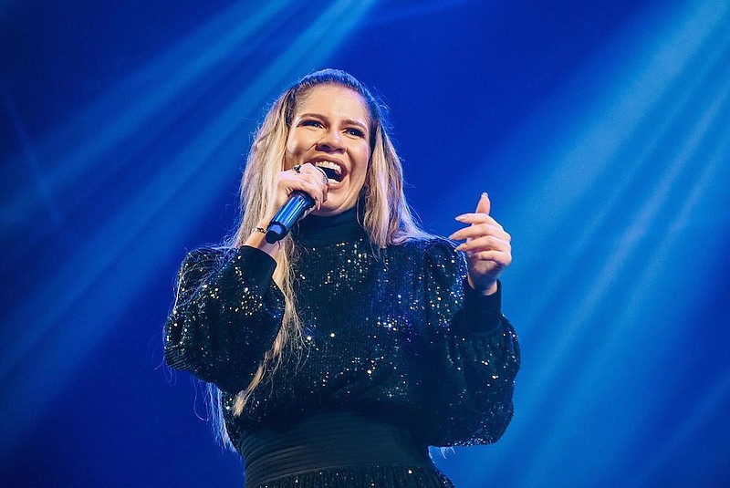 Singer Marilia Mendonca performs in Sao Jose dos Campos, Brazil, Saturday, Sept. 25, 2021. One of Brazil's most popular singers and a Latin Grammy winner, Mendonca died on Friday, Nov. 5, 2021, in an airplane crash on her way to a concert. Mendonça was 26 and performed country music, in Brazil called sertanejo. (Will Dias/Futura Press via AP)