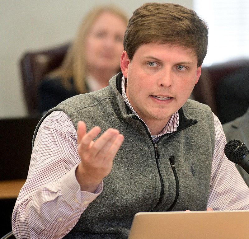 Staff File Photo by Robin Rudd / Hamilton County Board of Education Chairman Tucker McClendon, pictured, and Vice Chairman Tiffanie Robinson are not quite ready for the school board to move to 11 districts.