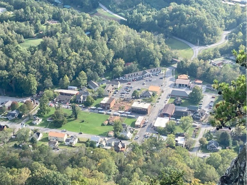 Contributed Photo by Patti Smith / The town of Cumberland Gap, Tenn., as seen from "The Pinnacle," a rock outcropping high above. Note the Airstream trailers arrayed along the main street.