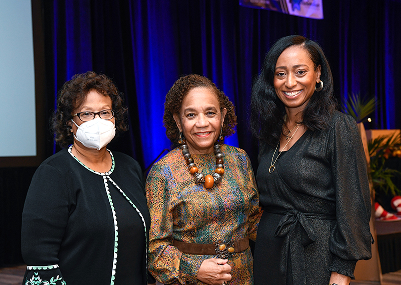 Photo by Mark Gilliland / Dr. Valerie Boaz, Lillie Wills and Dr. Shewanee Howard-Baptiste