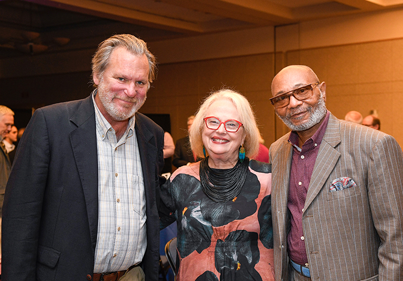 Photo by Mark Gilliland / Dan Rather, Cam Bush and Tony Smith