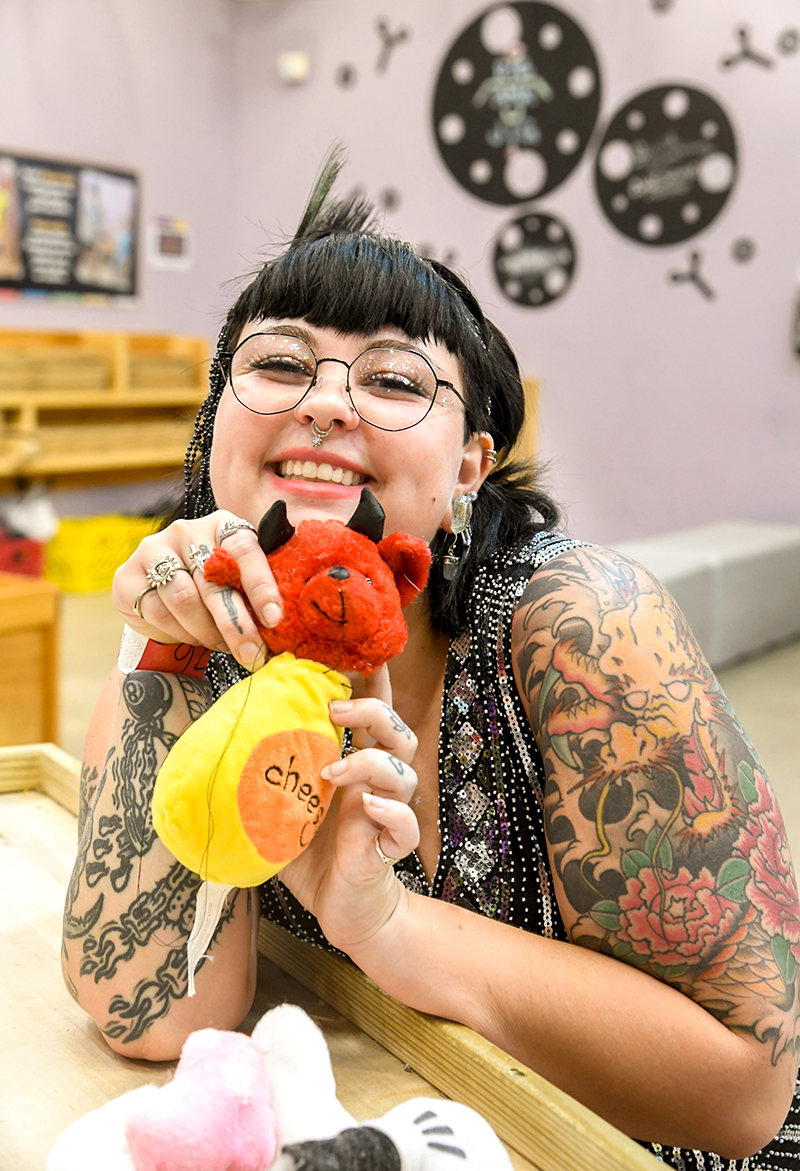 Photo by Mark Gilliland / Sunshine Petty makes a Frankenstein Bear.