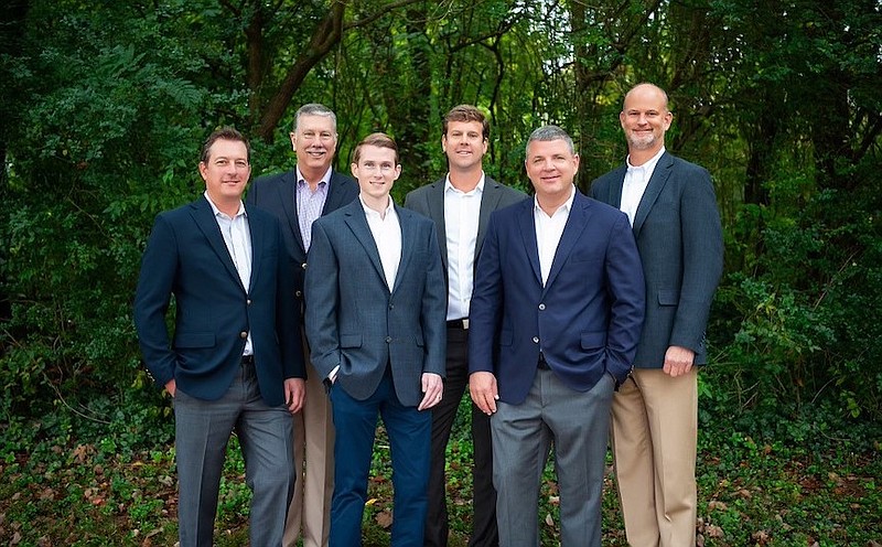 Contributed photo / Key agents in the combined McIntire Insurance agency include, from left, Jordia Waller, Bob McIntire, Chandler Burke, Jeff Holden, Wes Robbins and Todd Walker.