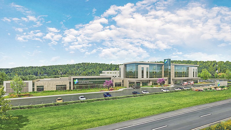 Artist rendering contributed by CHI Memorial / CHI Memorial's new expansion hospital will be positioned along Battlefield Parkway between Ringgold and Fort Oglethorpe.