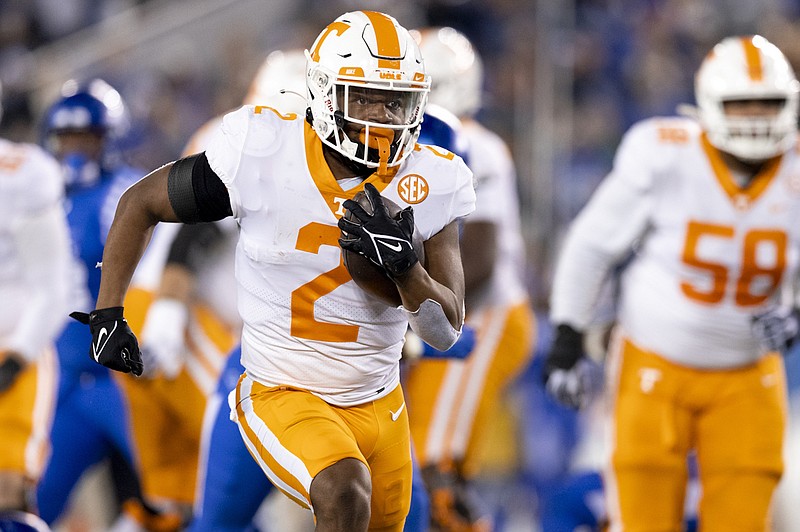 Tennessee Athletics photo by Andrew Ferguson / Tennessee sophomore running back Jabari Small hopes for a second 100-yard performance this season and his first since the opener when the Volunteers host South Alabama on Saturday. ESPNU will televise the 7:30 p.m. game.