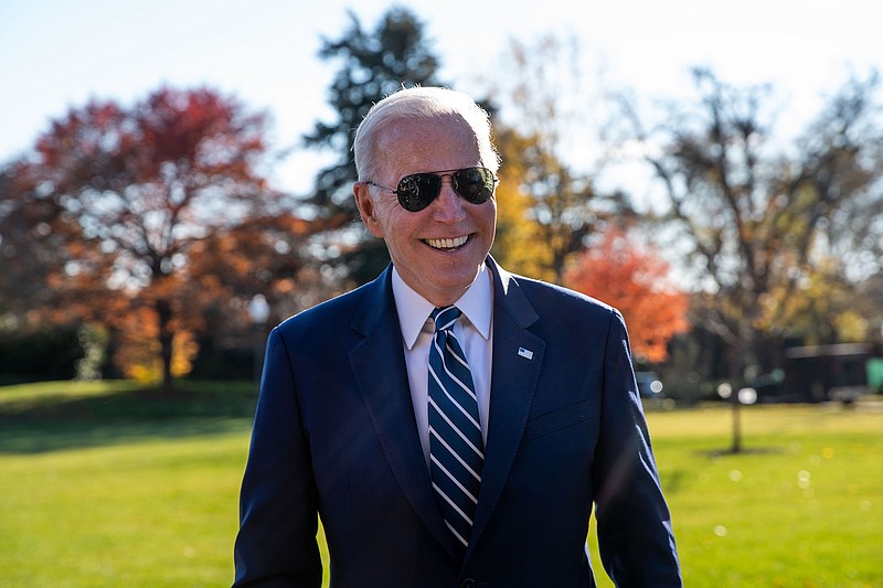 Photo by Elizabeth Frantz of The New York Times / President Joe Biden returns to the White House in Washington on Friday, Nov. 19, 2021, following a routine physical exam.