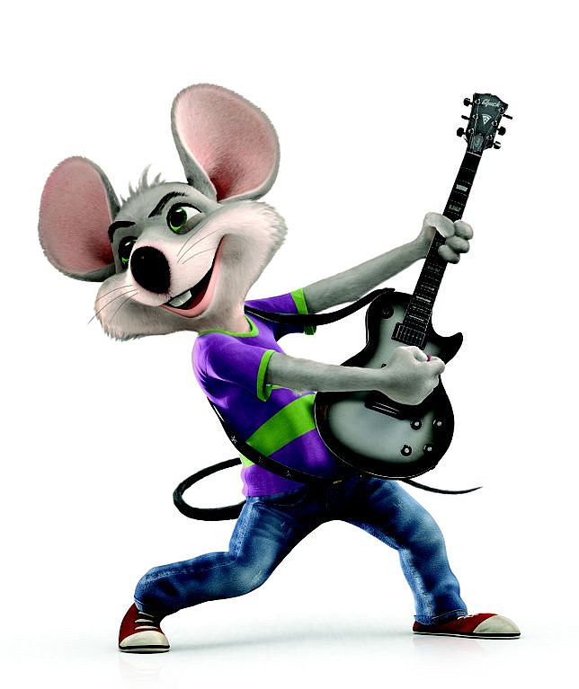 This undated handout image provided by CEC Entertainment Inc. shows an image from the company's new Chuck E. Cheese, national ad campaign. The company that operates the chain of children's pizza restaurants is retiring the giant rodent's outdated image and the man who voiced its character for nearly two decades. According to ShowBizPizza.com, a Chuck E. Cheese fan site, the man who voiced the mascot in commercials since 1993 learned of his replacement only after coming across "Chuck's Hot New Single" online and realizing it was sung by someone else. (AP Photo/CEC Entertainment Inc)