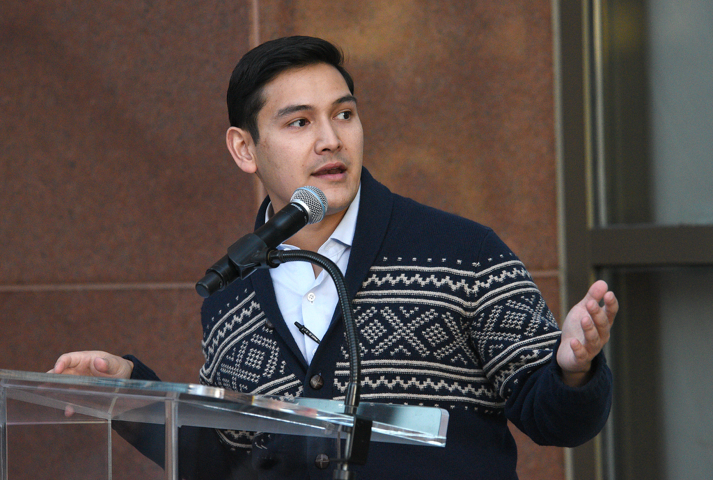 Staff Photo by Matt Hamilton / Mayor Tim Kelly's chief of staff Joda Thongnopnua speaks at EPB headquarters on Wednesday, November 24, 2021.