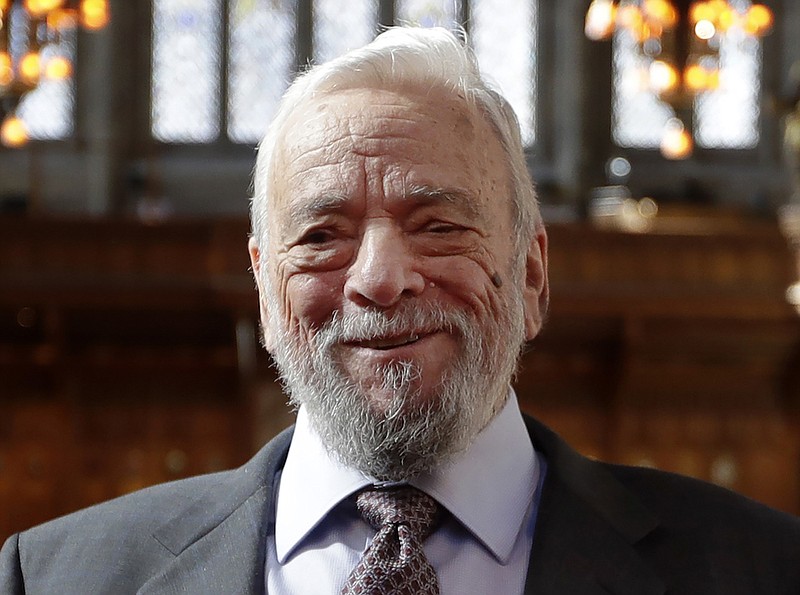 Composer and lyricist Stephen Sondheim poses after being awarded the Freedom of the City of London at a ceremony at the Guildhall in London, on Sept. 27, 2018. Sondheim, the songwriter who reshaped the American musical theater in the second half of the 20th century, has died at age 91. Sondheim's death was announced by his Texas-based attorney, Rick Pappas, who told The New York Times the composer died Friday, Nov. 26, 2021, at his home in Roxbury, Conn. (AP Photo/Kirsty Wigglesworth, File)
