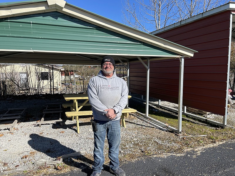 Staff photo by Emily Crisman / James Boles stands outside the lumber yard where he works in Dayton. Boles requested assistance from the Neediest Cases Fund to help pay his rent after being laid off from his previous job as an electrical contractor.