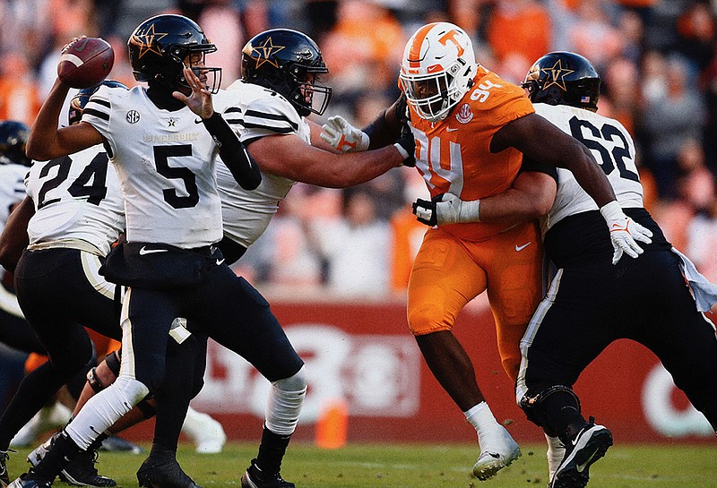 Tennessee Athletics photo / Tennessee football coaches will be recruiting this week and looking for the next Matthew Butler, the productive fifth-year senior defensive tackle who has been among the leaders on this season's 7-5 Volunteers.