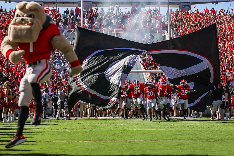 Georgia photo by Mackenzie Miles / The top-ranked Georgia Bulldogs roared through their eight-game Southeastern Conference schedule by the average score of 40-8.